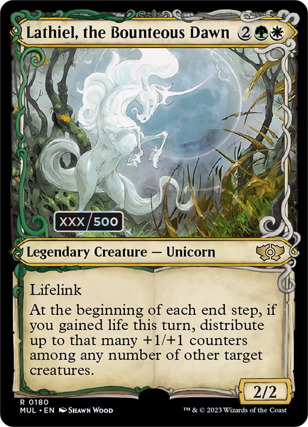 Lathiel, the Bounteous Dawn (Serial Numbered) [March of the Machine: Multiverse Legends] 180
