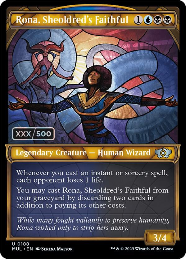 Rona, Sheoldred's Faithful (Serial Numbered) [March of the Machine: Multiverse Legends] 188
