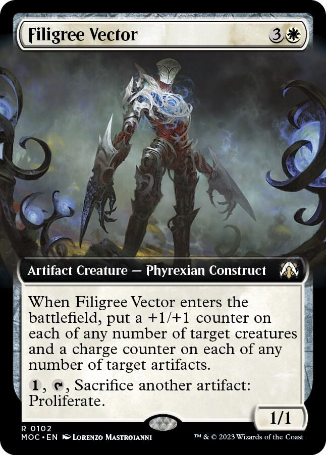 Filigree Vector (Extended Art) [Commander: March of the Machine] 102