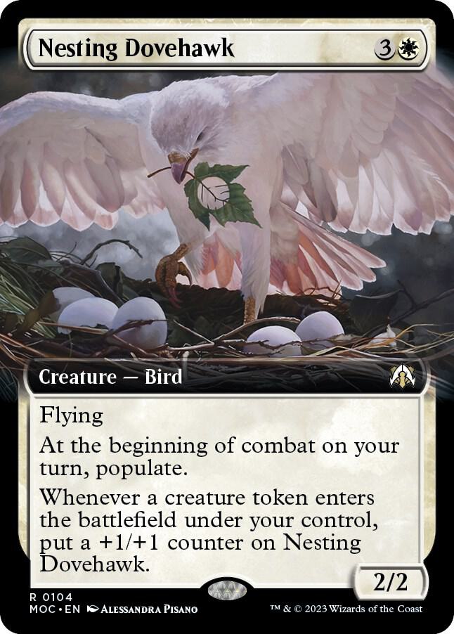 Nesting Dovehawk (Extended Art) [Commander: March of the Machine] 104