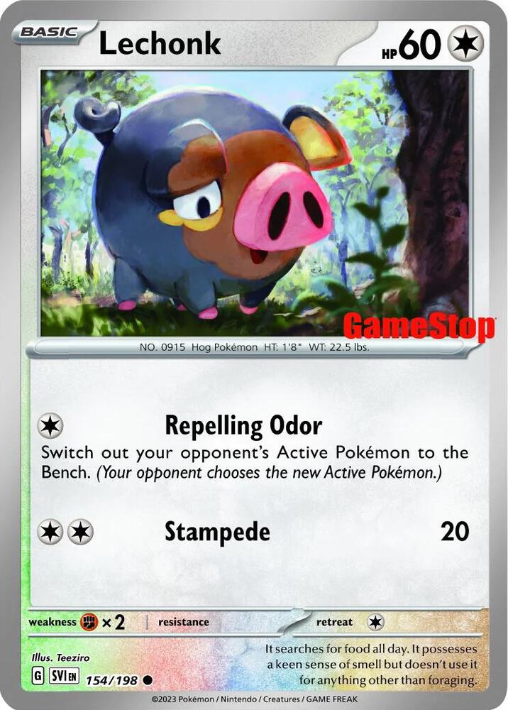 Lechonk - 154/198 (GameStop Promo) [Miscellaneous Cards & Products] 154/198