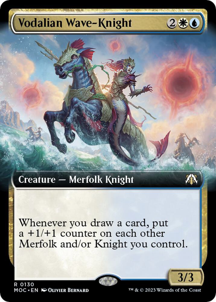 Vodalian Wave-Knight (Extended Art) [Commander: March of the Machine] 130