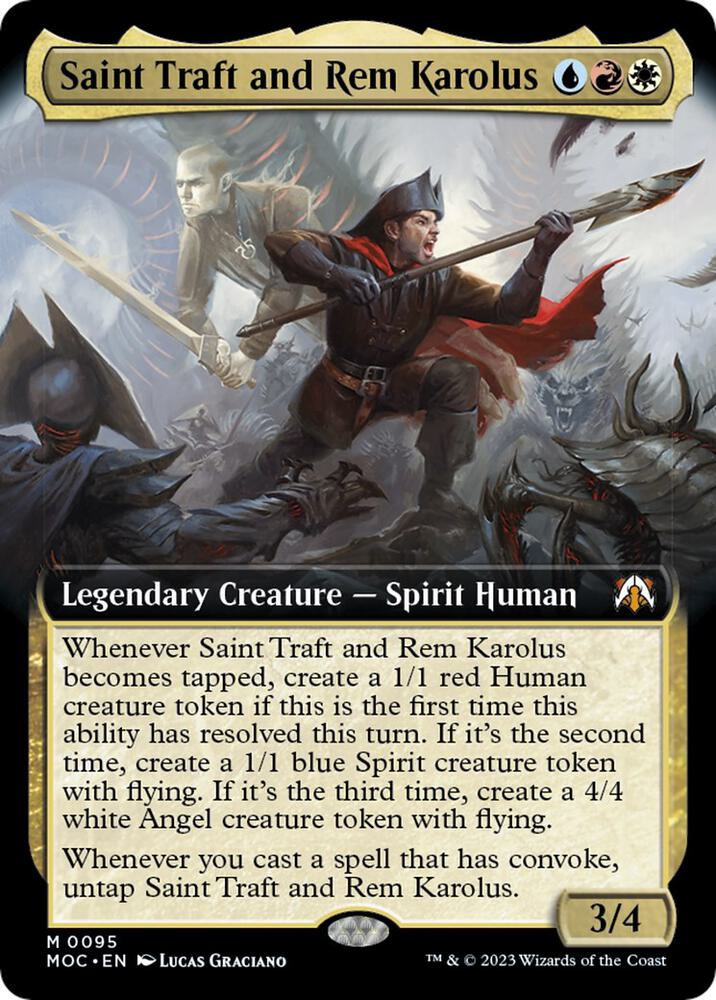 Saint Traft and Rem Karolus (Extended Art) [Commander: March of the Machine] 95