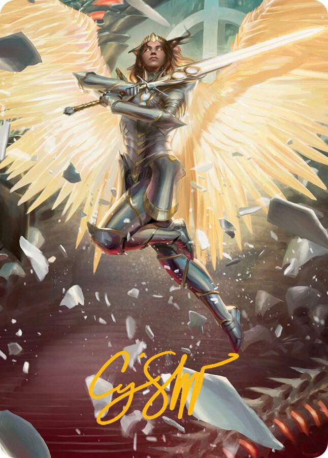 Archangel Elspeth Art Card (Gold-Stamped Signature) [Art Series: March of the Machine] 1