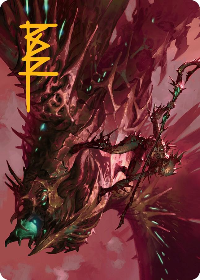 Skyclave Invader Art Card (Gold-Stamped Signature) [Art Series: March of the Machine] 18