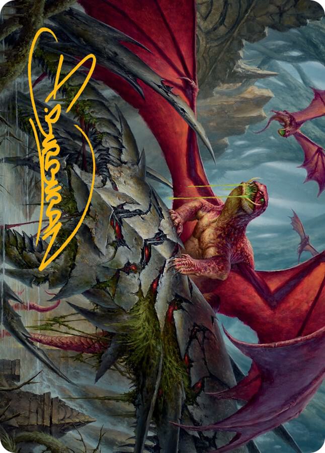 Hoarding Broodlord Art Card (Gold-Stamped Signature) [Art Series: March of the Machine] 23