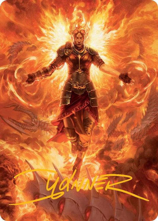 Chandra, Hope's Beacon Art Card (Gold-Stamped Signature) [Art Series: March of the Machine] 30