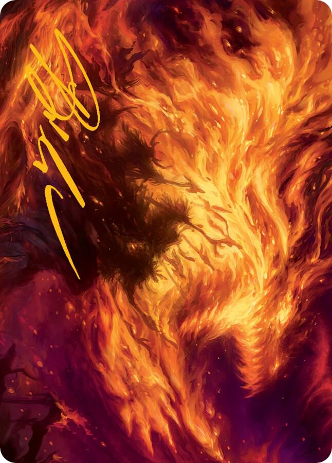 Stoke the Flames Art Card (Gold-Stamped Signature) [Art Series: March of the Machine] 38