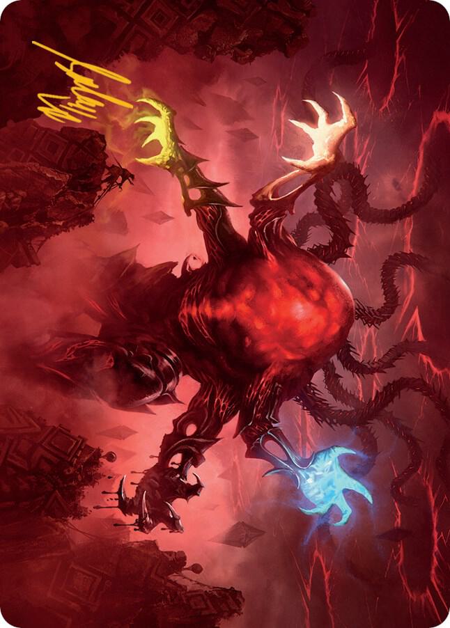 Omnath, Locus of All Art Card (51/81) (Gold-Stamped Signature) [Art Series: March of the Machine] 51