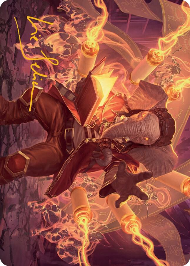 Quintorius, Loremaster Art Card (52/81) (Gold-Stamped Signature) [Art Series: March of the Machine] 52