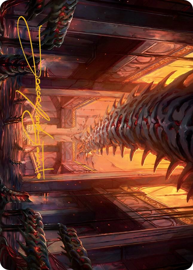 Bloodfell Caves Art Card (Gold-Stamped Signature) [Art Series: March of the Machine] 55
