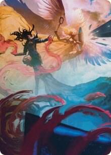 Drana and Linvala Art Card [Art Series: March of the Machine] 58