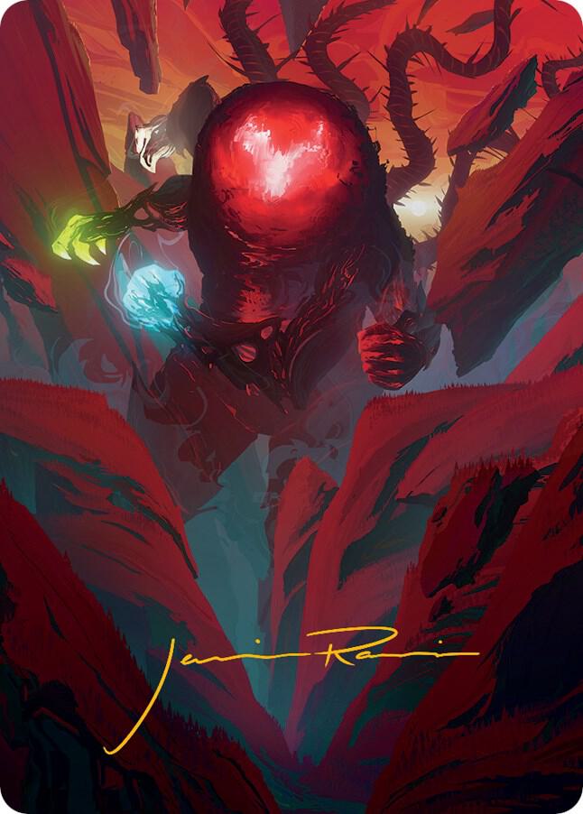 Omnath, Locus of All Art Card (62/81) (Gold-Stamped Signature) [Art Series: March of the Machine] 62
