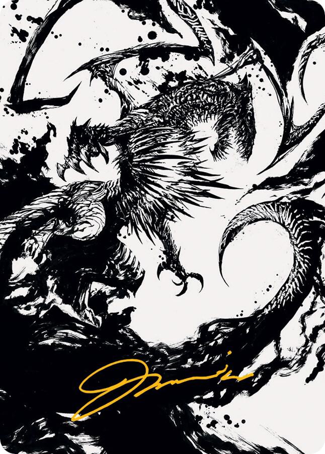 Skithiryx, the Blight Dragon Art Card (Gold-Stamped Signature) [Art Series: March of the Machine] 71