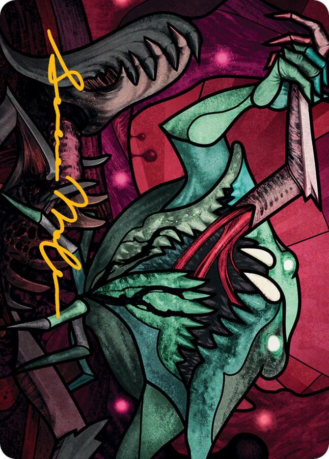 Yargle, Glutton of Urborg Art Card (Gold-Stamped Signature) [Art Series: March of the Machine] 72