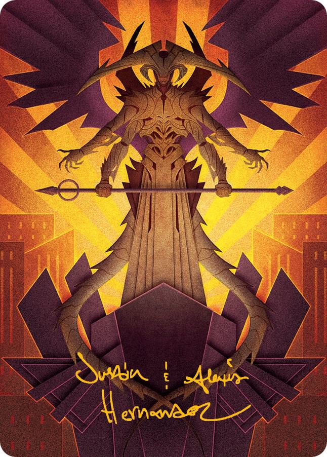 Atraxa, Praetors' Voice Art Card (Gold-Stamped Signature) [Art Series: March of the Machine] 77