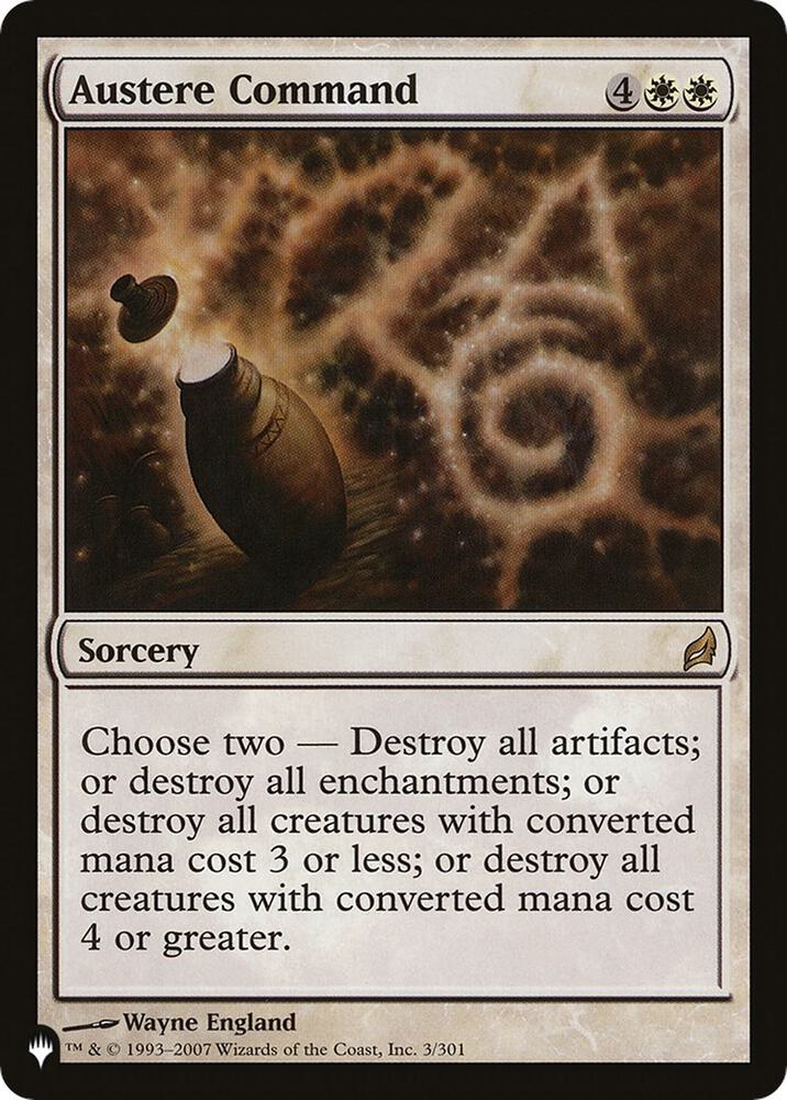 Austere Command (LRW) [The List Reprints] 3/301