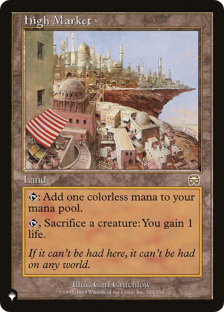 High Market [The List Reprints] 320/350