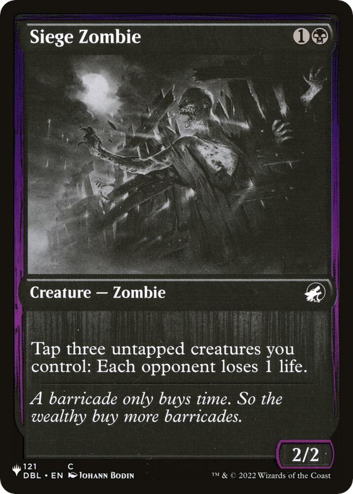 Siege Zombie [The List Reprints] 121