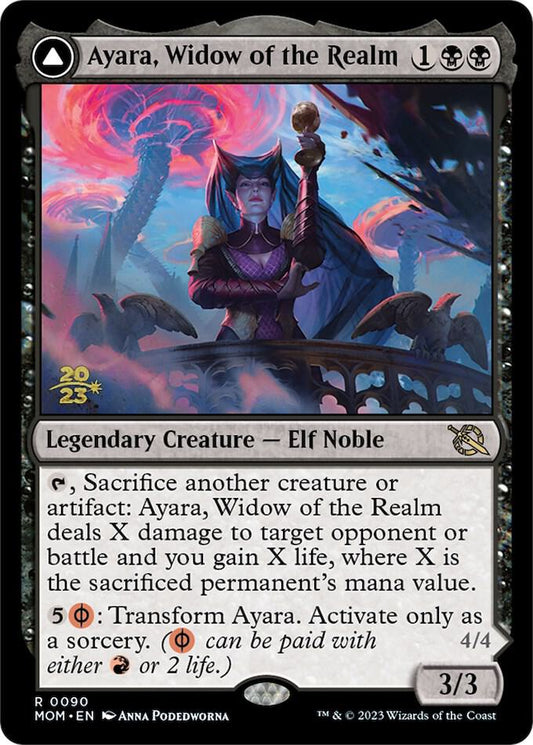 Ayara, Widow of the Realm [Prerelease Cards] 90