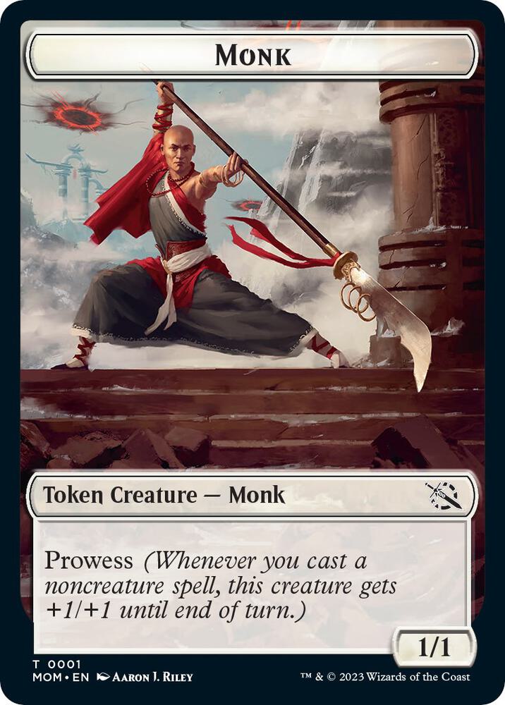 Monk // Zombie Double-Sided Token [March of the Machine] 1 // 5