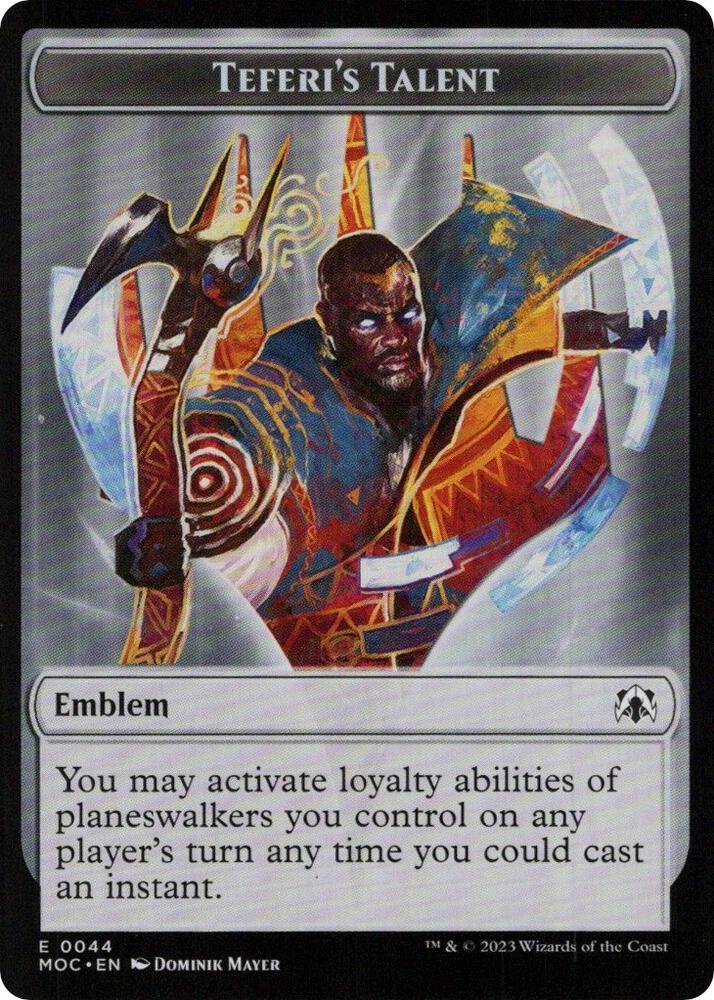 Emblem - Teferi's Talent [Commander: March of the Machine] 44