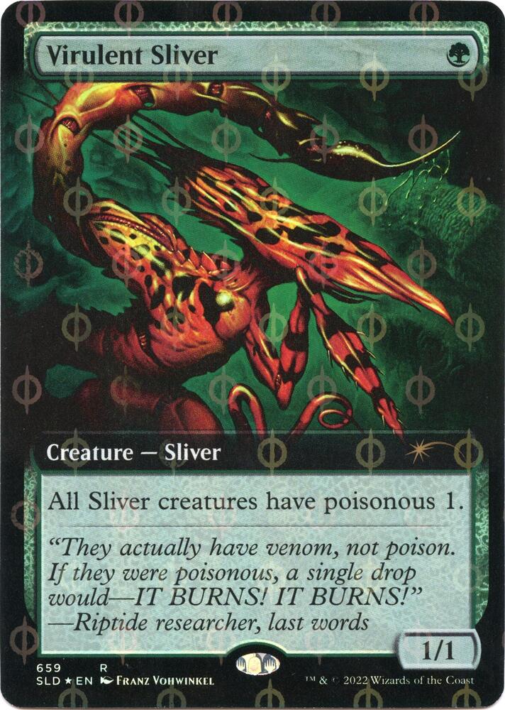 Virulent Sliver (Extended Art) (Step-and-Compleat Foil) [Secret Lair Drop Series] 659