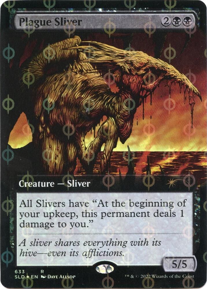 Plague Sliver (Extended Art) (Step-and-Compleat Foil) [Secret Lair Drop Series] 633