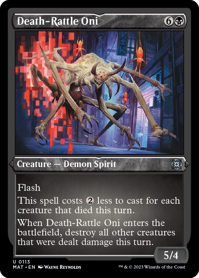 Death-Rattle Oni (Foil Etched) [March of the Machine: The Aftermath] 113