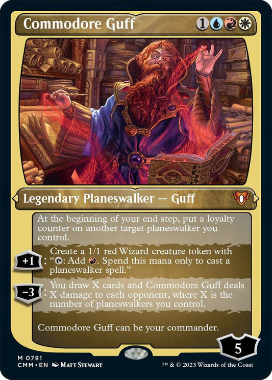 Commodore Guff (Display Commander) (Foil Etched) - Thick Stock [Commander Masters] 781