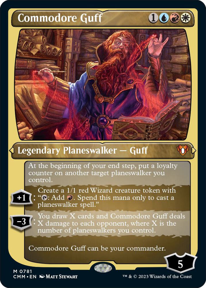 Commodore Guff (Display Commander) (Foil Etched) - Thick Stock [Commander Masters] 781