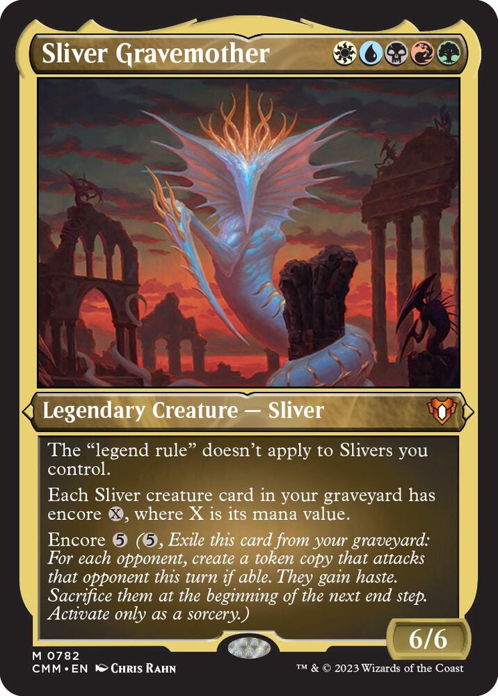 Sliver Gravemother (Display Commander) (Foil Etched) - Thick Stock [Commander Masters] 782