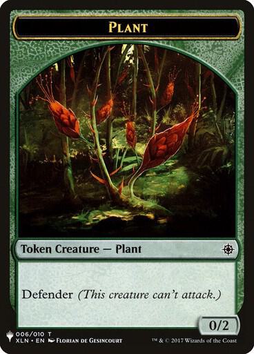 Plant // Emblem - Chandra, Roaring Flame Double-Sided Token [The List Reprints] 6 // 14