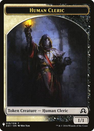 Human Cleric // Emblem - Arlinn, Embraced by the Moon Double-Sided Token [The List Reprints] 10 // 18
