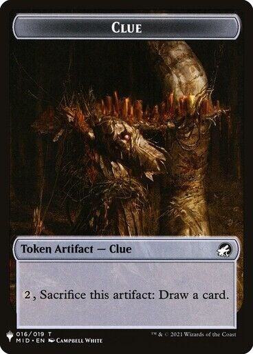 Clue // Golem Double-sided Token [The List Reprints] 16 // 26