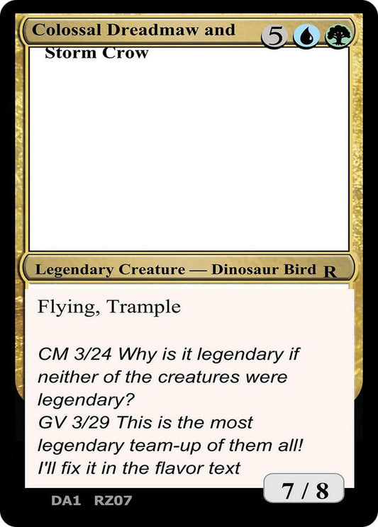 Colossal Dreadmaw and Storm Crow [Un-Known Event Playtest Cards]