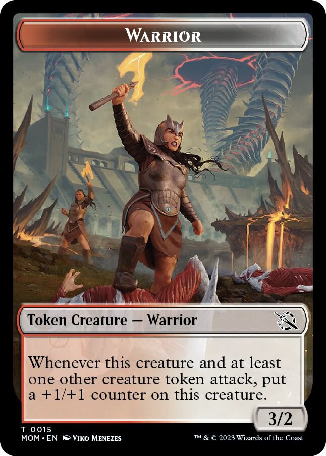 Warrior // Emblem - Wrenn and Realmbreaker Double-Sided Token [March of the Machine] 15 // 23