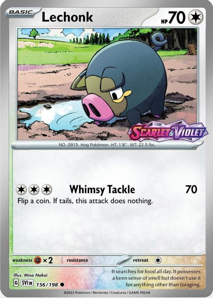 Lechonk - 156/198 (Best Buy Exclusive) [Miscellaneous Cards & Products] 156/198