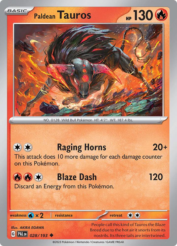 Paldean Tauros - 028/193 [SV02: Paldea Evolved] 028/193