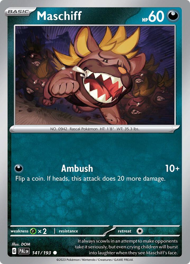 Maschiff - 141/193 [SV02: Paldea Evolved] 141/193