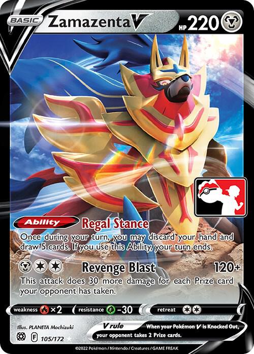 Zamazenta V - 105/172 [Prize Pack Series Cards] 105/172