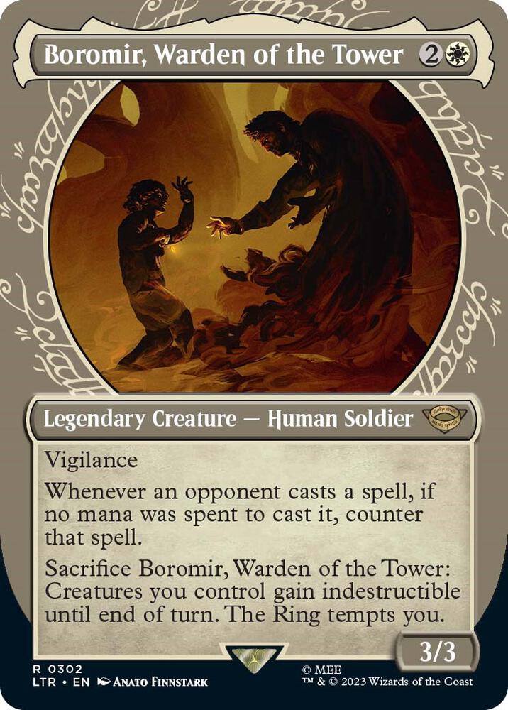 Boromir, Warden of the Tower (Showcase) [Universes Beyond: The Lord of the Rings: Tales of Middle-earth] 302