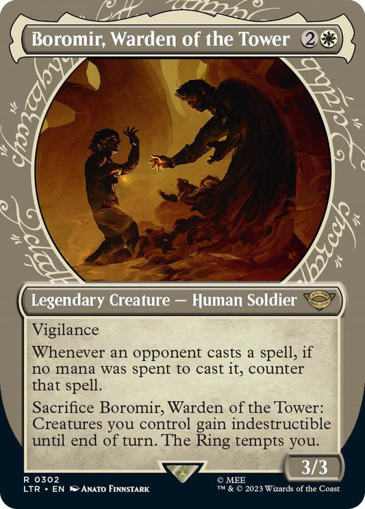 Boromir, Warden of the Tower (Showcase) [Universes Beyond: The Lord of the Rings: Tales of Middle-earth] 302