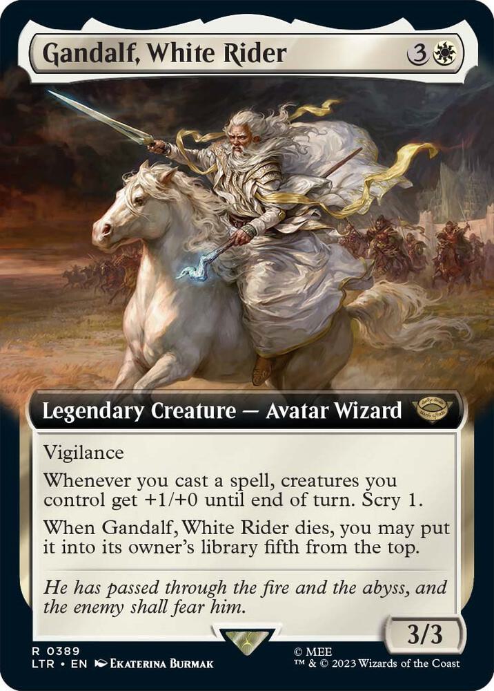 Gandalf, White Rider (Extended Art) [Universes Beyond: The Lord of the Rings: Tales of Middle-earth] 389
