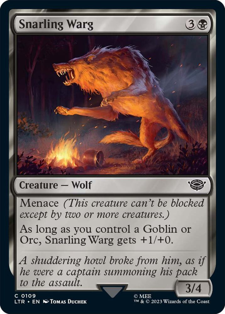 Snarling Warg [Universes Beyond: The Lord of the Rings: Tales of Middle-earth] 109