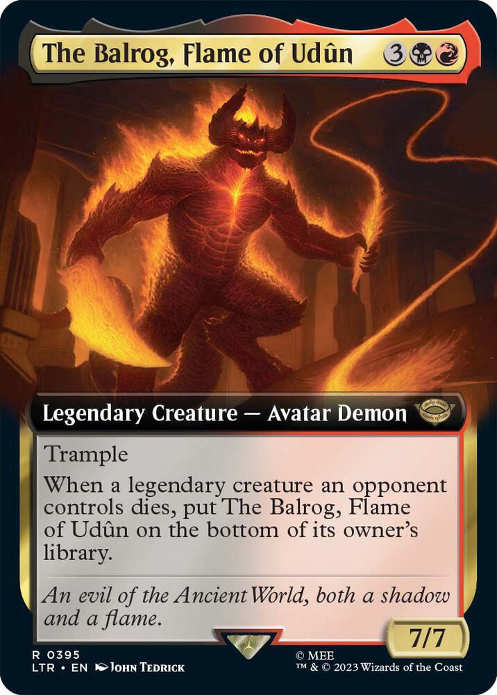 The Balrog, Flame of Udun (Extended Art) [Universes Beyond: The Lord of the Rings: Tales of Middle-earth] 395