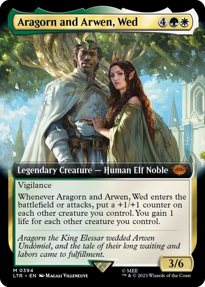 Aragorn and Arwen, Wed (Extended Art) [Universes Beyond: The Lord of the Rings: Tales of Middle-earth] 394