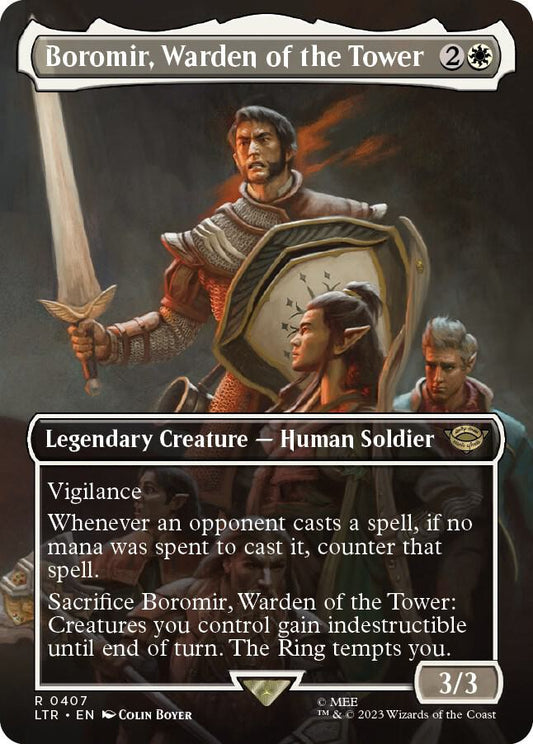 Boromir, Warden of the Tower (Borderless) [Universes Beyond: The Lord of the Rings: Tales of Middle-earth] 407