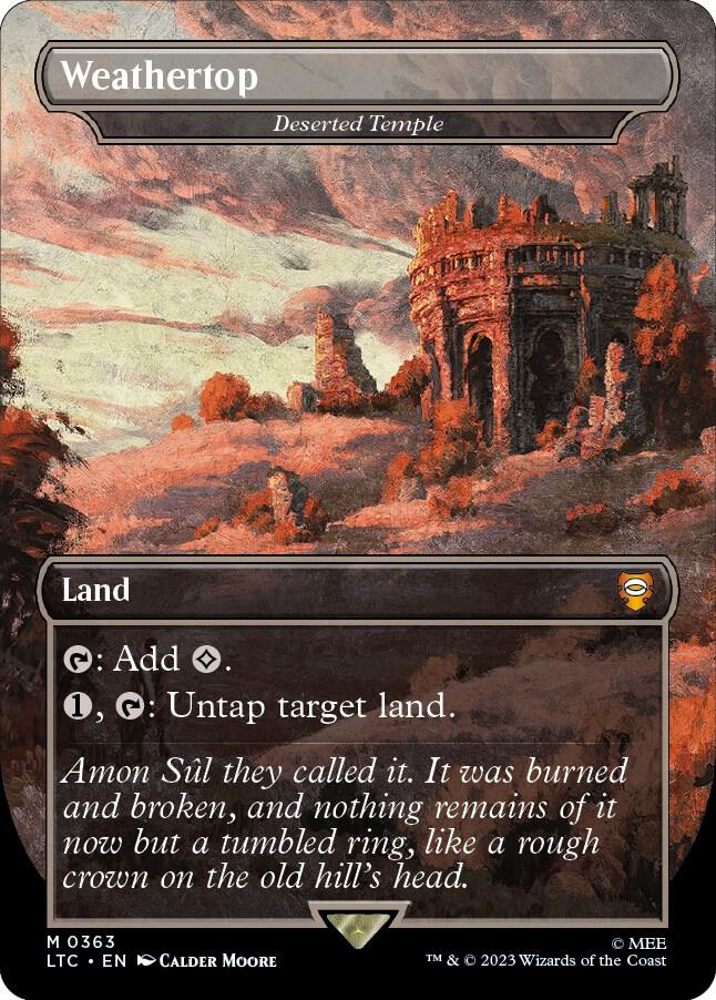 Weathertop - Deserted Temple (Borderless) [Commander: The Lord of the Rings: Tales of Middle-earth] 363