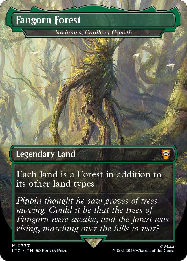 Fangorn Forest - Yavimaya, Cradle of Growth (Borderless) [Commander: The Lord of the Rings: Tales of Middle-earth] 377